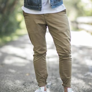 4G41Zf Men's Straight Fit Chino Pants — Cotton Twill
